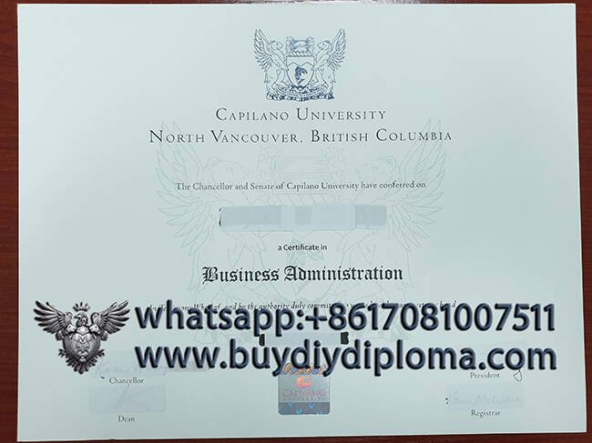 Capilano University Fake Diploma Sample