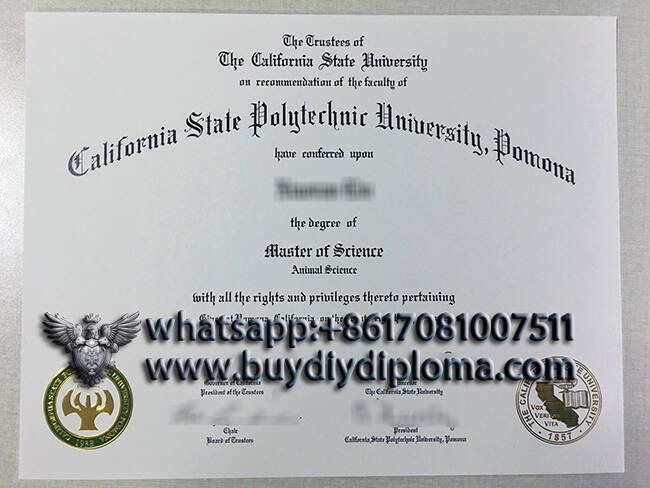 Copy a California state polytechnic university Pomona fake diploma