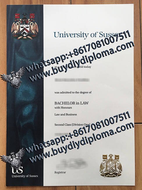get a University of Sussex Fake degree certificate