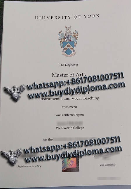 Copy a University of York fake diploma Online