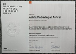 ETH Zurich diploma