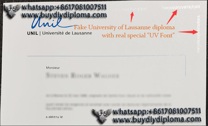 University of Lausanne diploma