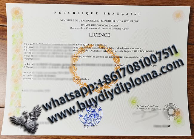 Where to Buy Fake Universite Grenoble Alpes Diploma/LICENCE