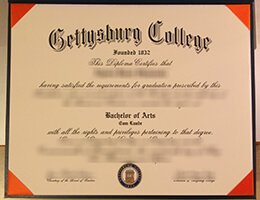 Gettysburg College certificate