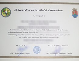 University of Extremadura-diploma