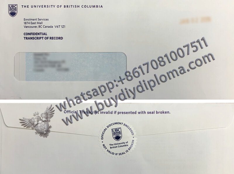 university of british columbia envelope