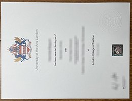 fake University of Art London diploma