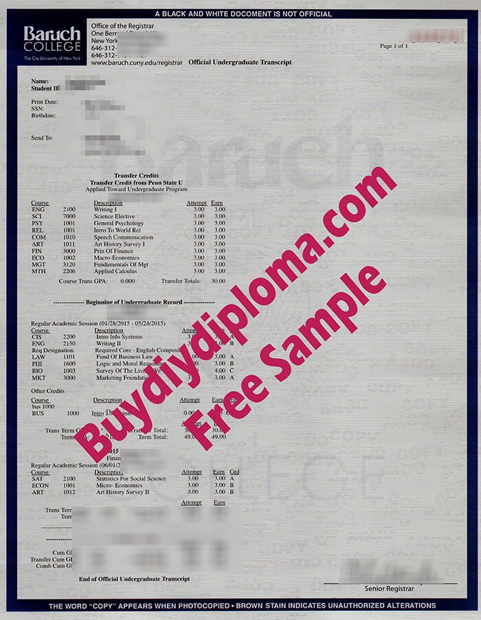 fake Baruch College Actual Match Transcript fake first aid certificate loyola university transcripts official transcript sealed envelope official transcript envelope accounting diploma oxford diploma
