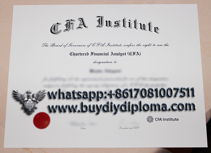 CFA certificate