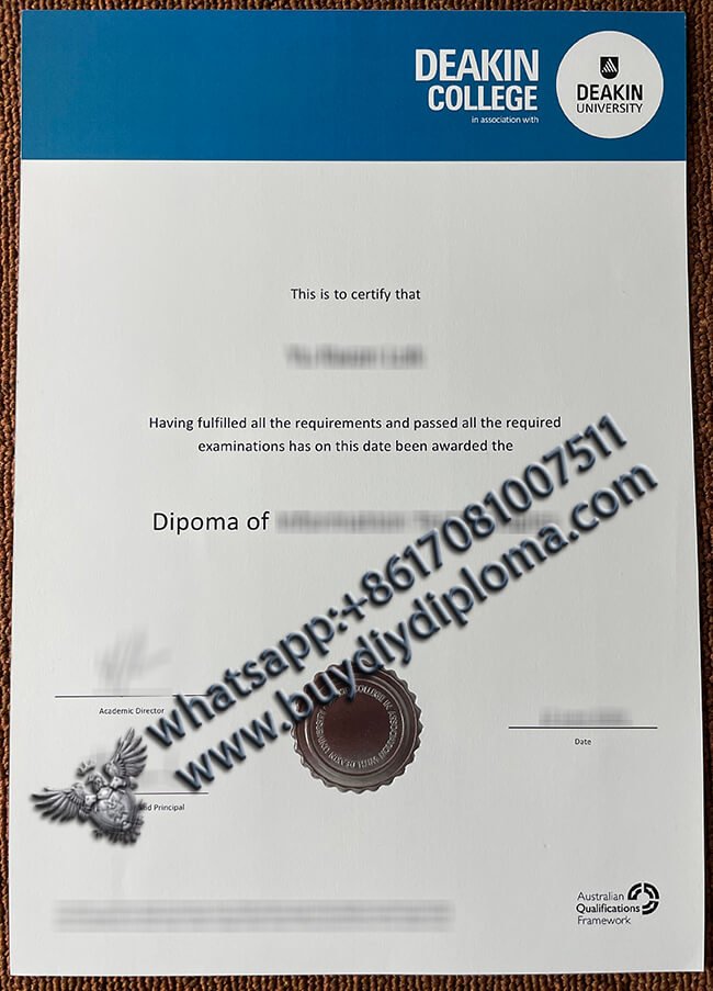 fake Deakin College certificate/diploma online?