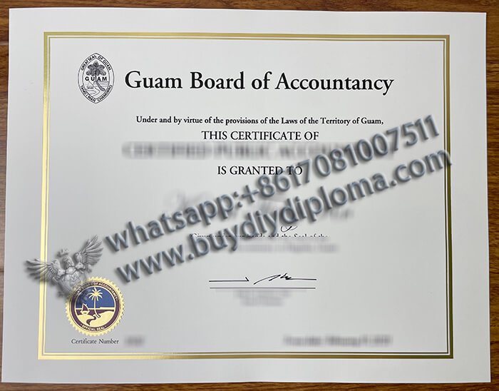 Guam Board of Accountancy CPA Certificate