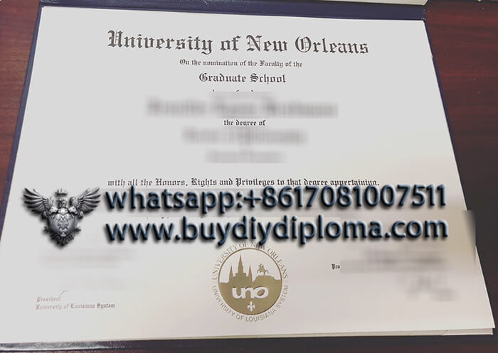 University of New Orleans Diploma