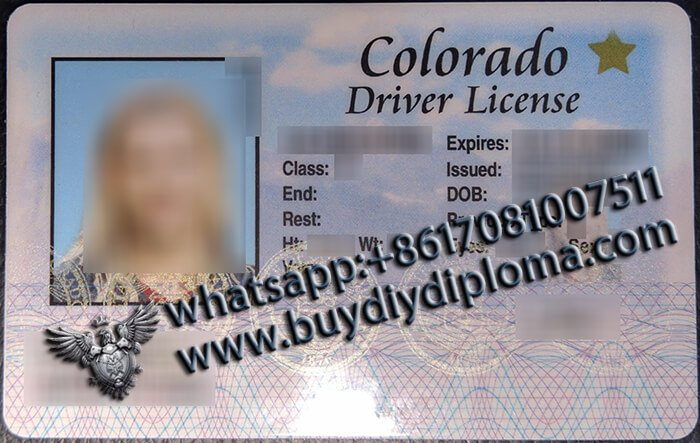 Colorado Scannable Driver's License Colorado Scannable Driver's License