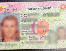 USA Georgia (GA) Scannable Drivers License