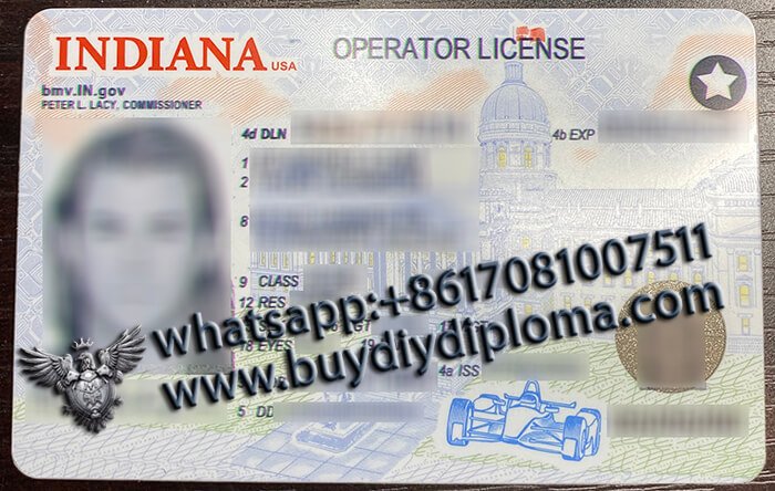 USA Indiana (IN) Scannable Drivers License