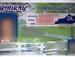 USA Kentucky (KY) Scannable Drivers License