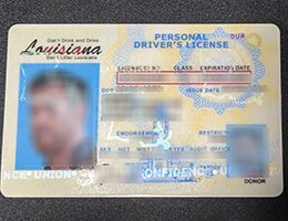 USA Louisiana (LA) Scannable Drivers License