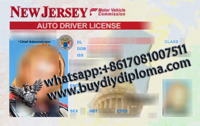 USA New Jersey (NJ) Scannable Drivers License