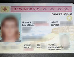 USA New Mexico (NM) Scannable Drivers License