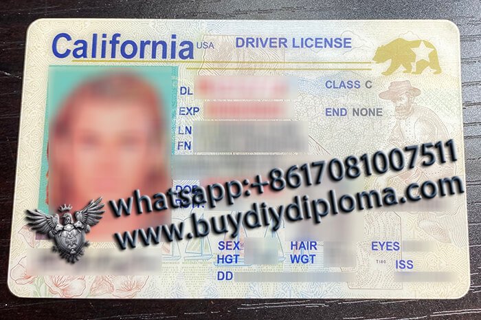 California Fake Scannable DRIVER LICENSE USA