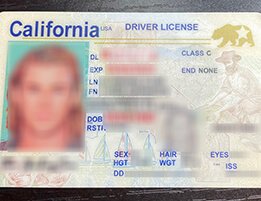 California Fake Scannable DRIVER LICENSE USA