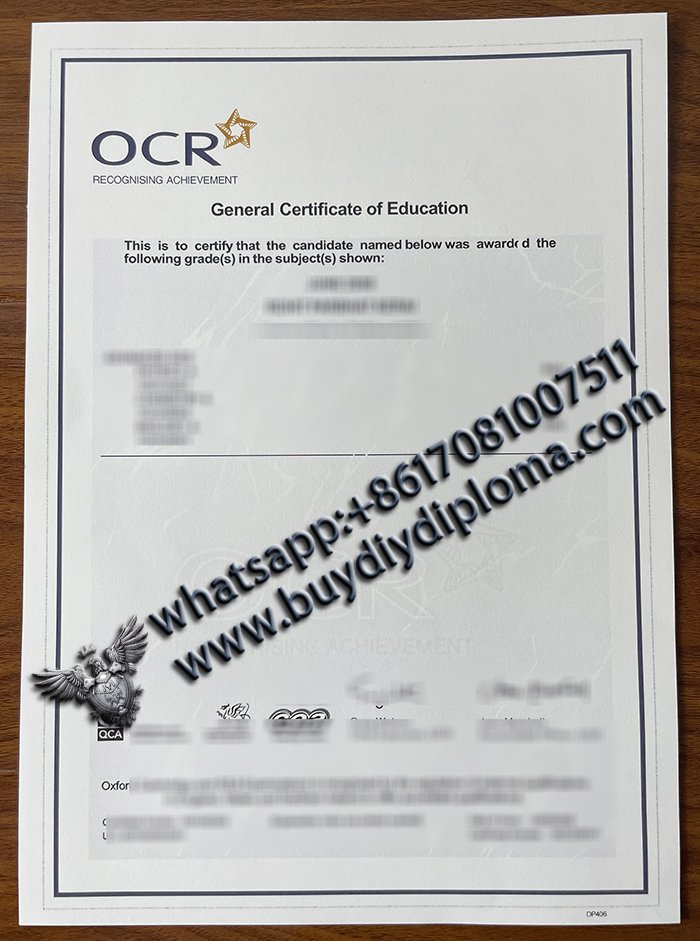 OCR Certificate