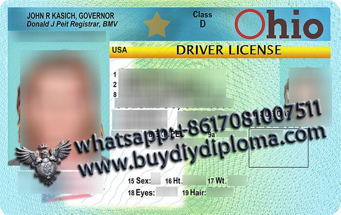 USA Ohio (OH) Scannable Drivers License