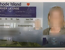 USA Rhode Island OLD (RI) Scannable Drivers License