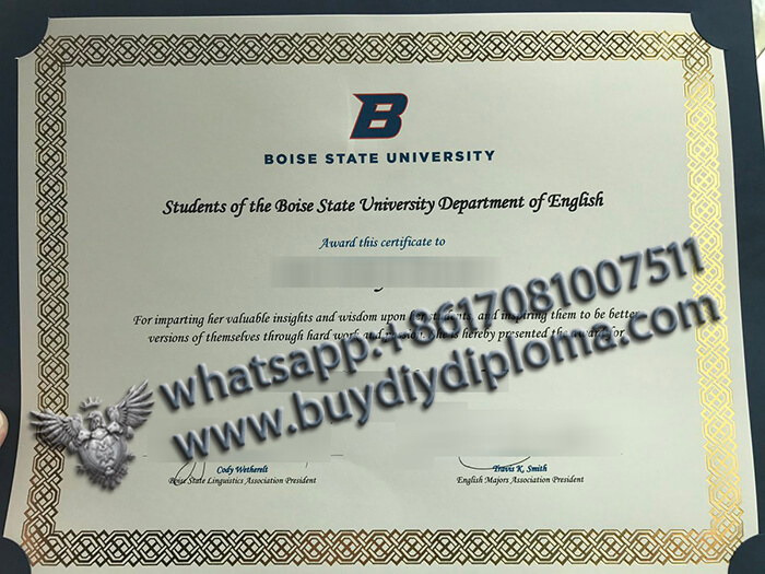 Boise State University certificate