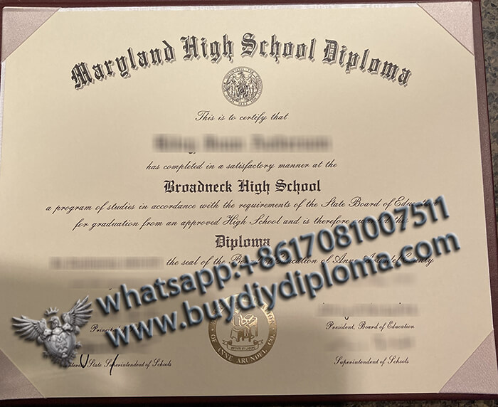 Broadneck High School degree