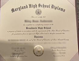 Broadneck High School degree