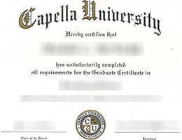 Capella University certificate