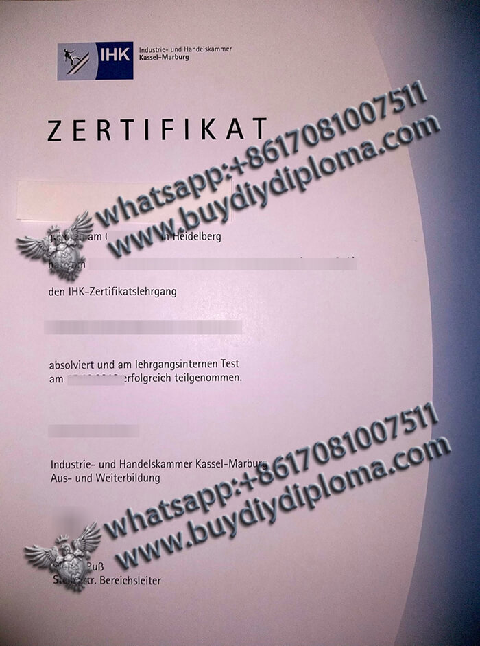 IHK certificate IHK certificate