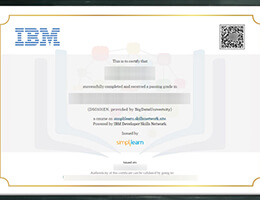 International Business Machines Corporation (IBM) certificate