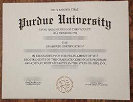 Purdue University certificate