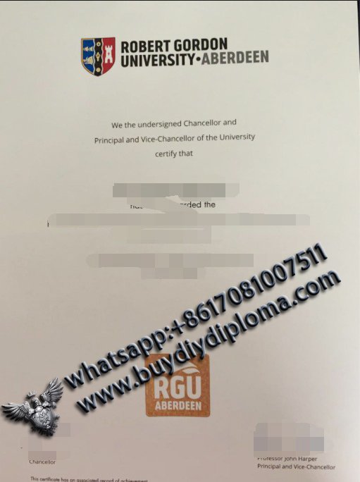 Robert Gordon University Diploma