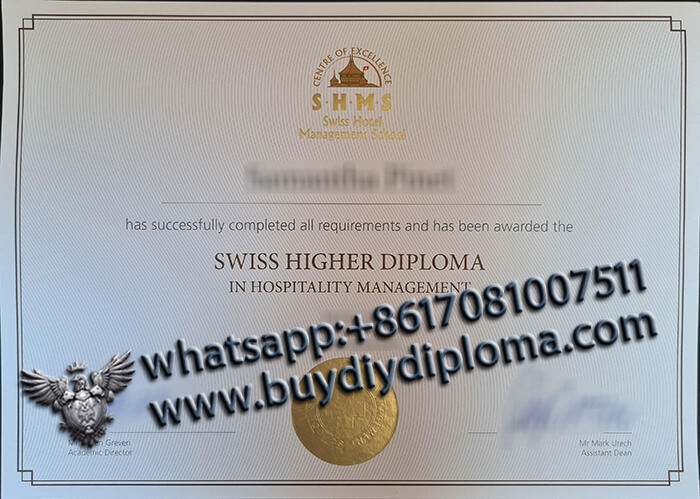 Swiss Hotel Management School diploma