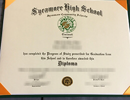Sycamore High School (Cincinnati, Ohio) certificate