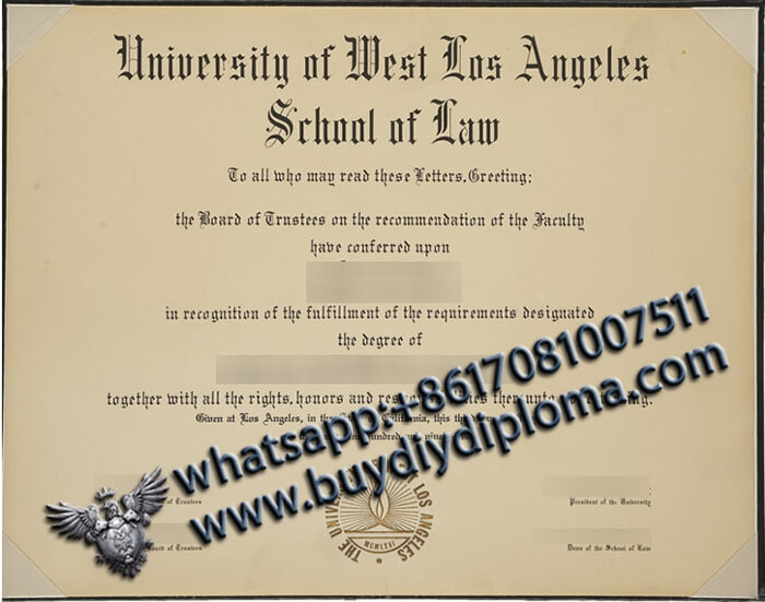 University of West Los Angeles school of Law degree