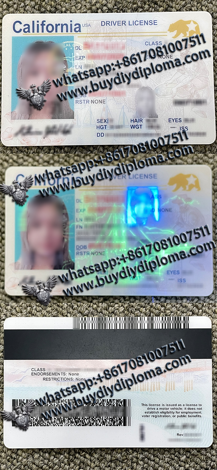 California scannable Driver license