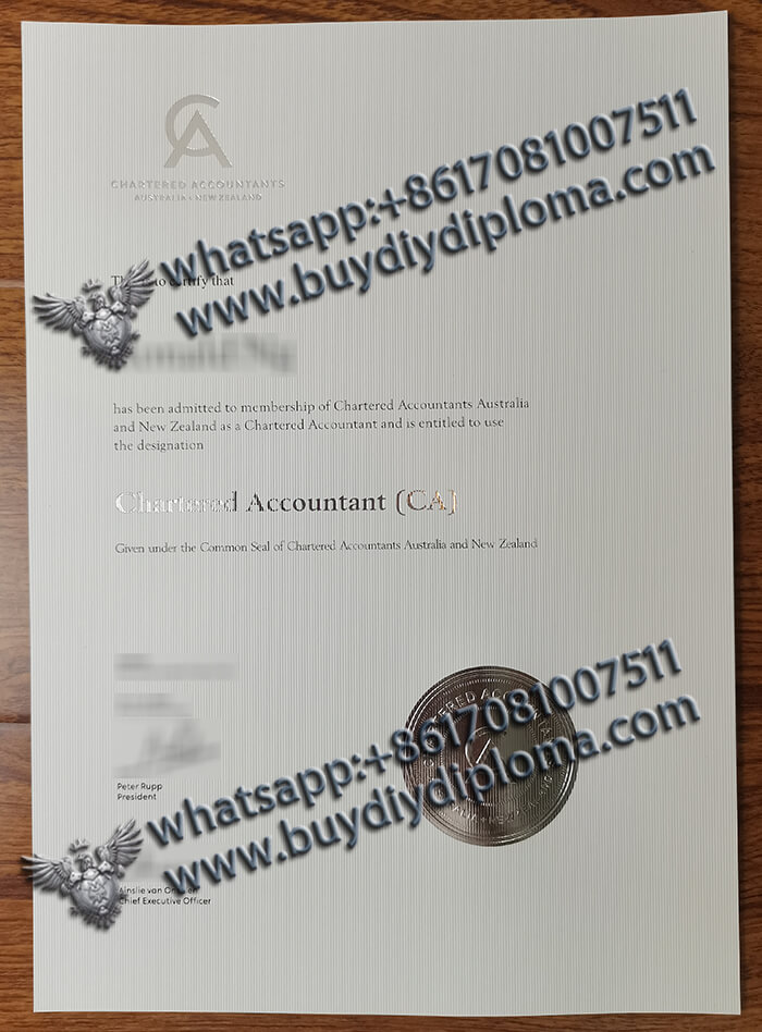 Chartered Accountants Australia and New Zealand (CA ANZ) certificate