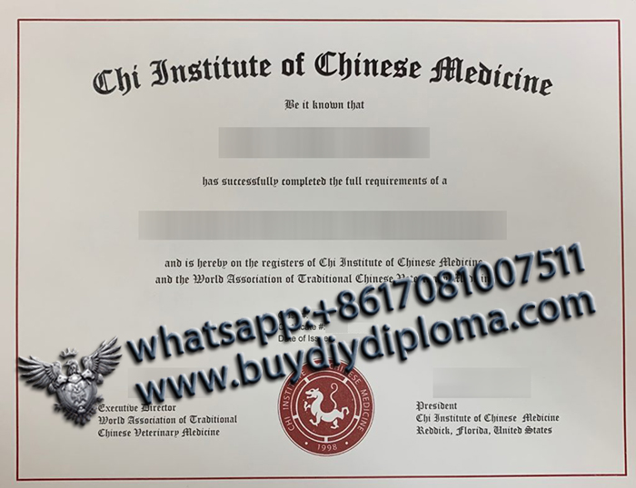 Chi institute of chinese medicine certificate