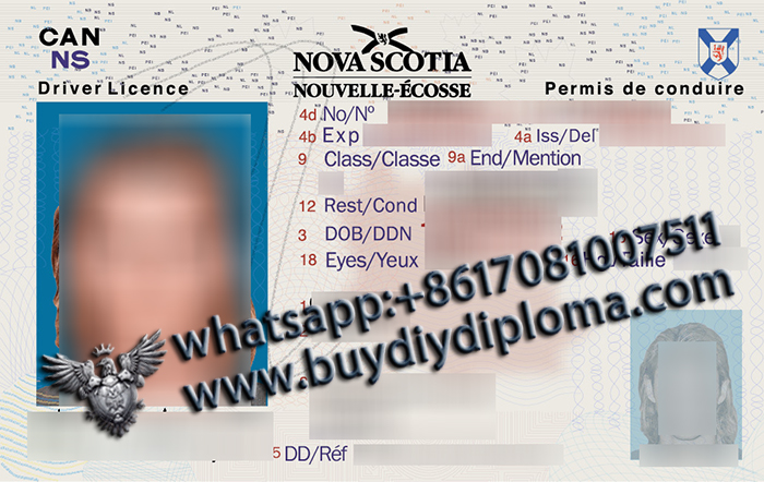 Nova Scotia (NS) Scannable drivers license