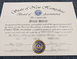 New Hampshire Board of Accountancy certificate