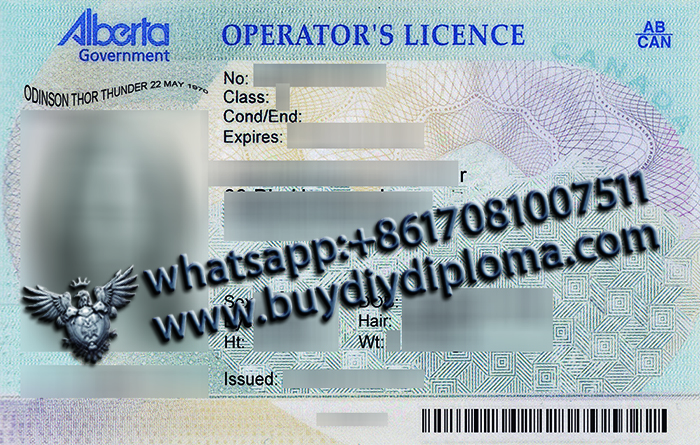 Alberta (AB) Scannable drivers license