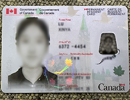 Canada permanent resident card