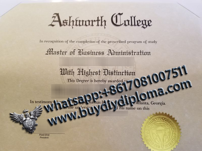 Ashworth College degree