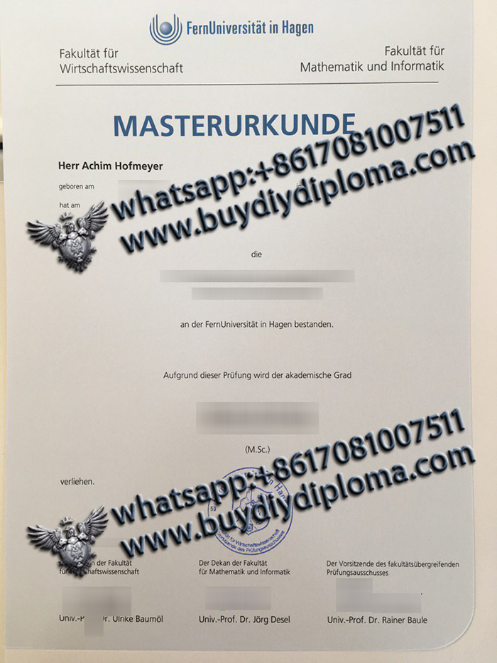 University of Hagen degree University of Hagen degree