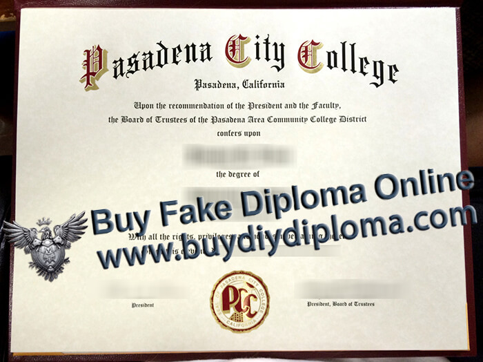 fake Pasadena City College diploma