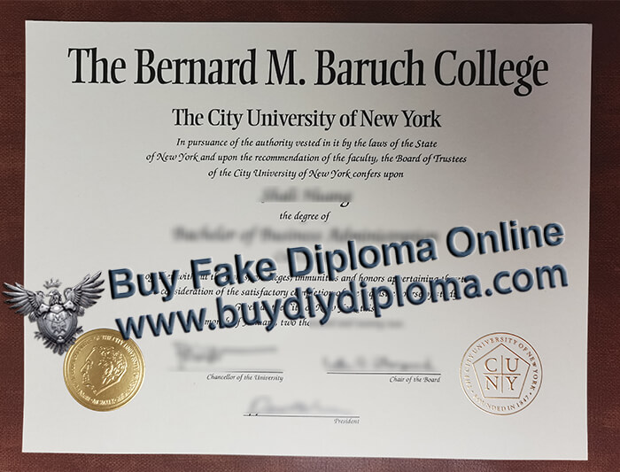 Bernard M. Baruch College diploma 